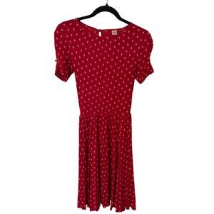 ONLY HEARTS, Woman's Small Red midi dress with short sleeve